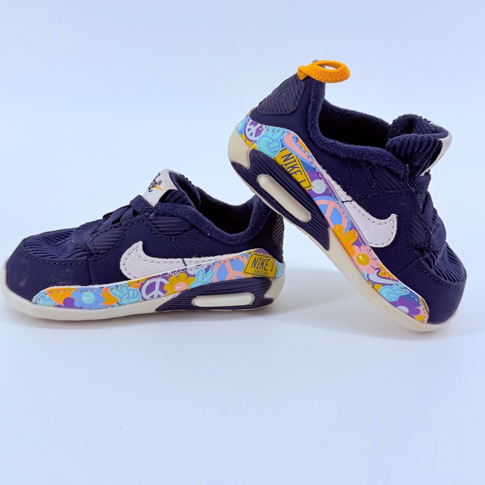 Nike Air Max 90 Toggle SE Peace Love Swoosh Navy Blue Toddler 4C